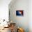 Planet Earth With Sunrise In Space-alanuster-Framed Stretched Canvas displayed on a wall