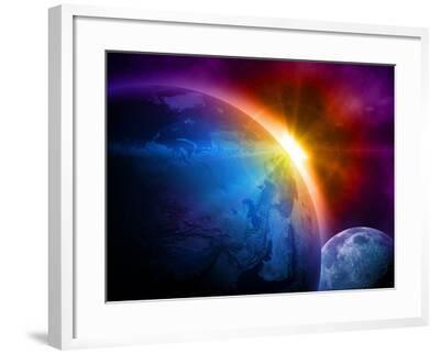 42/" x 24/" LARGE WALL POSTER PRINT NEW Sunrise over Earth from Outer Space