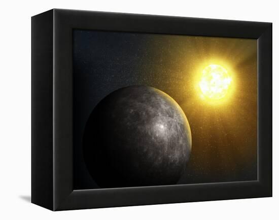 Planet Mercury, Artwork-null-Framed Premier Image Canvas