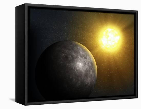 Planet Mercury, Artwork-null-Framed Premier Image Canvas