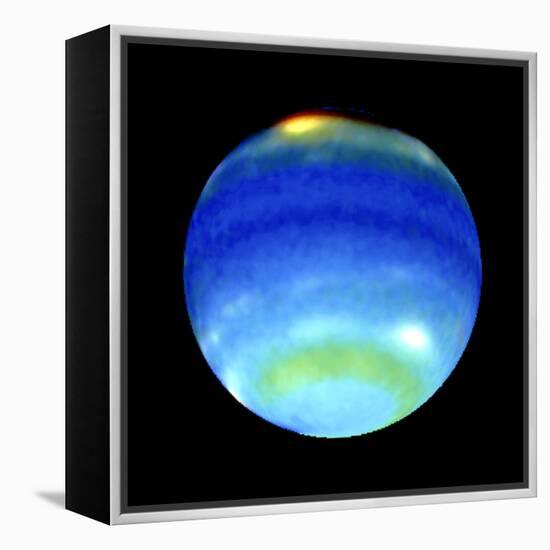 Planet Neptune, Showing Weather Patterns-null-Framed Premier Image Canvas