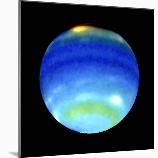 Planet Neptune, Showing Weather Patterns-null-Mounted Premium Photographic Print