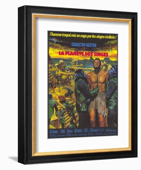 Planet of the Apes, German Movie Poster, 1968-null-Framed Art Print