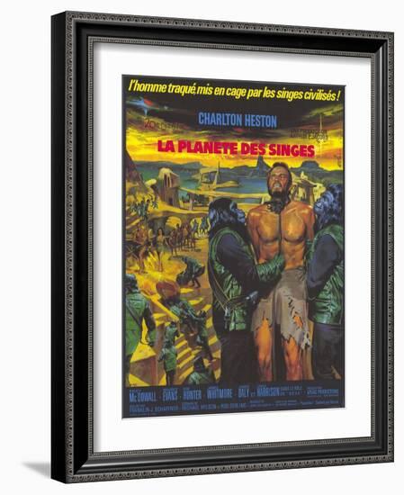 Planet of the Apes, German Movie Poster, 1968-null-Framed Art Print