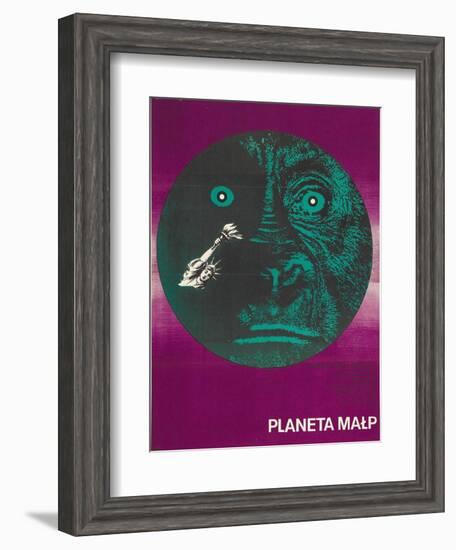 Planet of the Apes, Polish Movie Poster, 1968-null-Framed Art Print