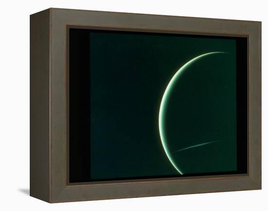 Planet Uranus Taken from Voyager 2 Spacecraft-null-Framed Premier Image Canvas