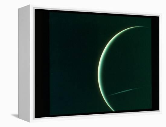 Planet Uranus Taken from Voyager 2 Spacecraft-null-Framed Premier Image Canvas