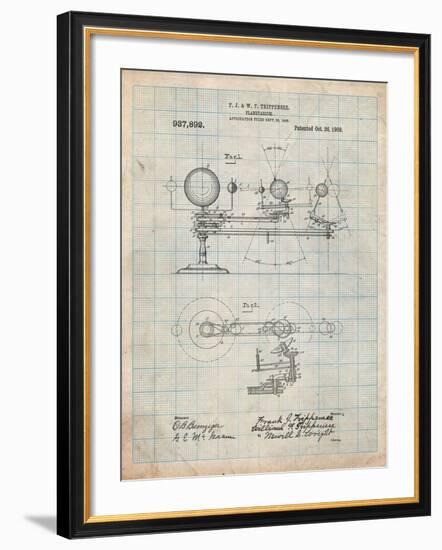 Planetarium 1909 Patent-Cole Borders-Framed Art Print