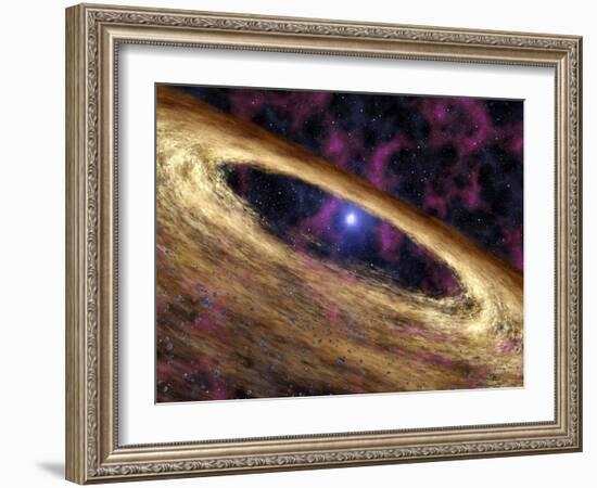 Planetary Disc Around a Pulsar, Artwork-Jpl-caltech-Framed Photographic Print