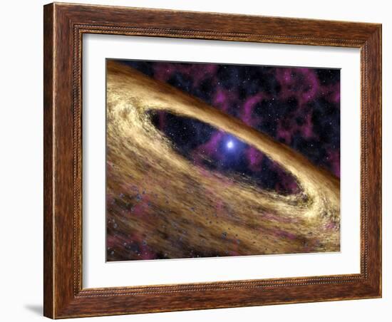 Planetary Disc Around a Pulsar, Artwork-Jpl-caltech-Framed Photographic Print