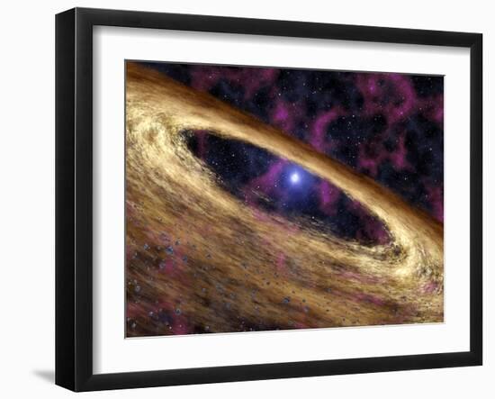 Planetary Disc Around a Pulsar, Artwork-Jpl-caltech-Framed Photographic Print