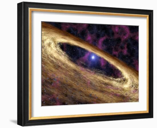 Planetary Disc Around a Pulsar, Artwork-Jpl-caltech-Framed Photographic Print