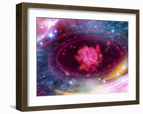 Planetary Formation, Conceptual Artwork-Victor Habbick-Framed Photographic Print