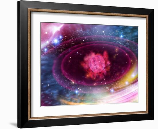 Planetary Formation, Conceptual Artwork-Victor Habbick-Framed Photographic Print