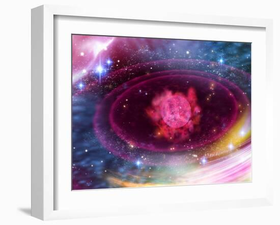 Planetary Formation, Conceptual Artwork-Victor Habbick-Framed Photographic Print