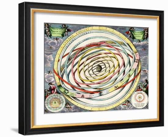 Planetary Orbits, Harmonia Macrocosmica, 1660-Science Source-Framed Giclee Print