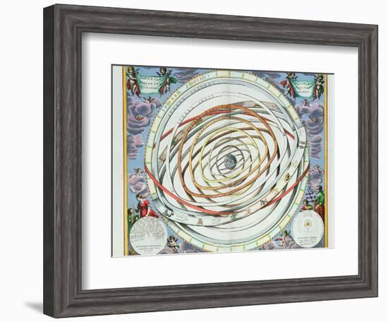 Planetary Orbits, Plate 18 from "The Celestial Atlas, or the Harmony of the Universe"-Andreas Cellarius-Framed Giclee Print