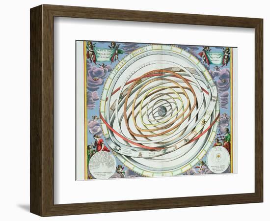 Planetary Orbits, Plate 18 from "The Celestial Atlas, or the Harmony of the Universe"-Andreas Cellarius-Framed Giclee Print