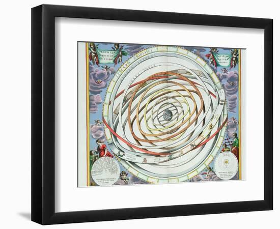 Planetary Orbits, Plate 18 from "The Celestial Atlas, or the Harmony of the Universe"-Andreas Cellarius-Framed Giclee Print