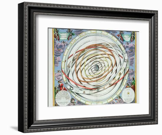 Planetary Orbits, Plate 18 from "The Celestial Atlas, or the Harmony of the Universe"-Andreas Cellarius-Framed Giclee Print