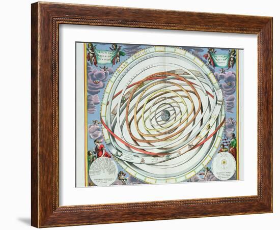 Planetary Orbits, Plate 18 from "The Celestial Atlas, or the Harmony of the Universe"-Andreas Cellarius-Framed Giclee Print