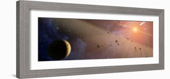 Planetary System Epsilon Eridani-Stocktrek Images-Framed Photographic Print