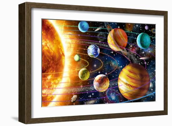 Planetary System-Adrian Chesterman-Framed Premium Giclee Print