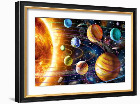 Planetary System-Adrian Chesterman-Framed Premium Giclee Print