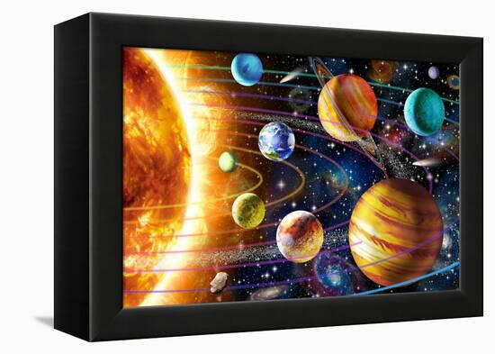 Planetary System-Adrian Chesterman-Framed Stretched Canvas