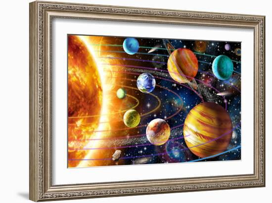 Planetary System-Adrian Chesterman-Framed Art Print