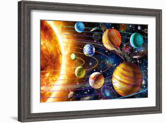 Planetary System-Adrian Chesterman-Framed Art Print