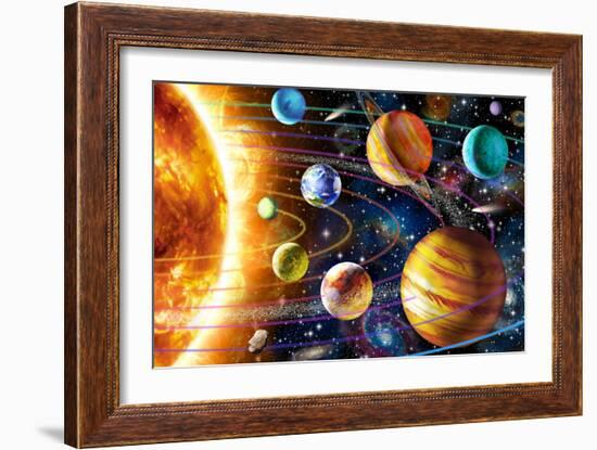 Planetary System-Adrian Chesterman-Framed Art Print