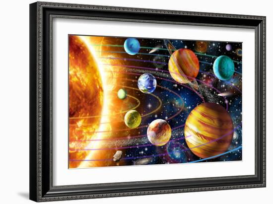 Planetary System-Adrian Chesterman-Framed Art Print