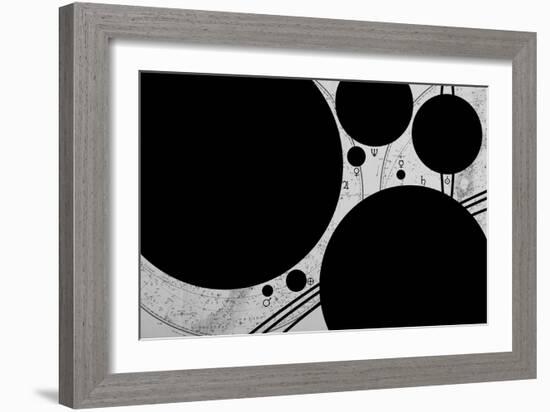 Planets and Symbols-null-Framed Art Print