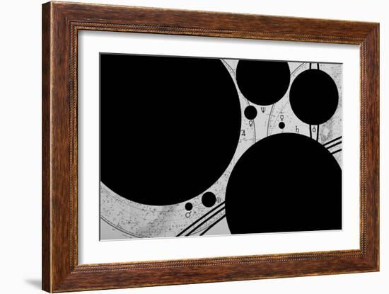 Planets and Symbols-null-Framed Art Print