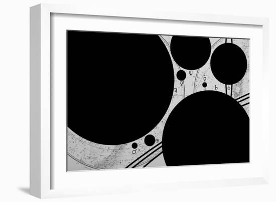 Planets and Symbols-null-Framed Art Print