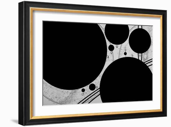 Planets and Symbols-null-Framed Art Print