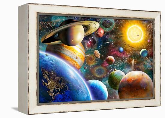 Planets in Space-Adrian Chesterman-Framed Stretched Canvas