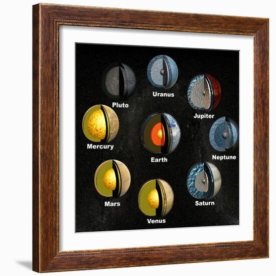 Planets' Internal Structures-Christian Darkin-Framed Premium Photographic Print