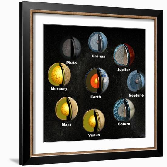 Planets' Internal Structures-Christian Darkin-Framed Premium Photographic Print