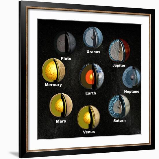 Planets' Internal Structures-Christian Darkin-Framed Photographic Print