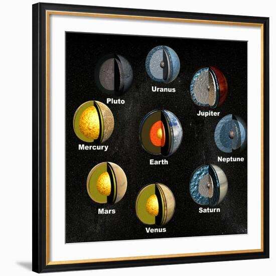 Planets' Internal Structures-Christian Darkin-Framed Photographic Print