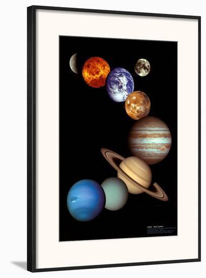 Planets Montage-null-Framed Art Print