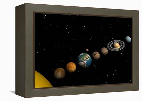 Planets of the Solar System-null-Framed Stretched Canvas