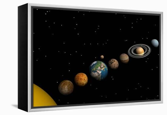 Planets of the Solar System-null-Framed Stretched Canvas