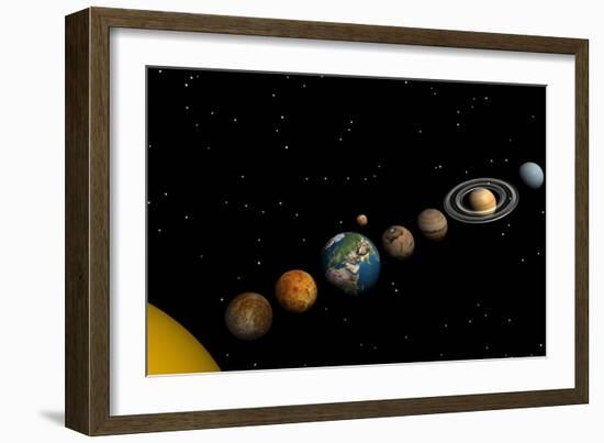 Planets of the Solar System-null-Framed Art Print