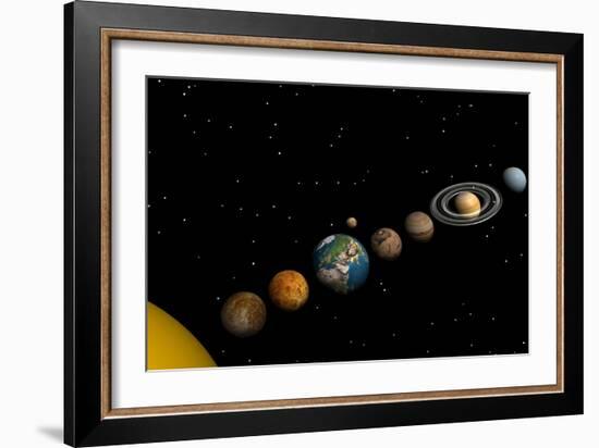 Planets of the Solar System-null-Framed Art Print