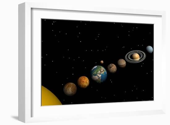 Planets of the Solar System-null-Framed Art Print