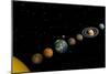 Planets of the Solar System-null-Mounted Art Print