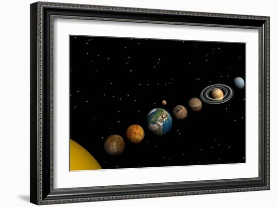 Planets of the Solar System-null-Framed Art Print